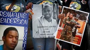 Participants hold images of loved ones they have lost to gun violence. (Karen Callaway/Chicago Catholic)