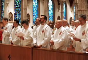 Priests from all over the Archdiocese of Chicago and beyond attend the funeral. (Karen Callaway/Chicago Catholic)