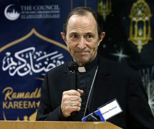 Bishop Mark Bartosic gives one of the keynotes. (Karen Callaway/Chicago Catholic)
