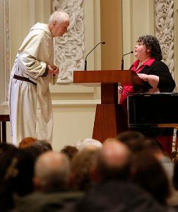 Cardinal Radcliffe listens to questions given by participants at the end of the event. (Karen Callaway/Chicago Catholic)