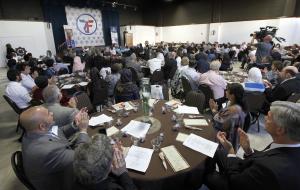 Chicago Archbishop Blase Cupich gave remarks during the19th Annual Catholic-Muslim iftar dinner at the Zakat Foundation of America in Bridgeview on June 27. (Karen Callaway/Catholic New World)