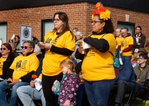 Participants prepare to bring up the gifts during Mass. (Karen Callaway/Chicago Catholic)