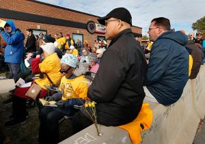 Deacon James Norman, vicar for deacons, sits with supporters during Mass. (Karen Callaway/Chicago Catholic)