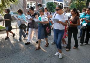 En la procesión del 17 de julio participaron 45 parroquianos, y en algunas llegaron a contar con un centenar de participantes.