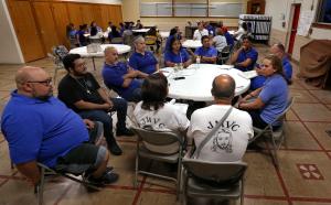 Miembros de Jornadas Matrimoniales de varias parroquias de la Arquidiócesis de Chicago se reunieron para un entrenamiento en la parroquia Our Lady of Mount Carmel en Melrose Park el 18 de agosto. Foto: Karen Callaway/Católico