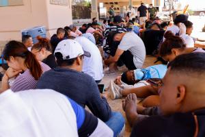 Migrantes detenidos por agentes de la patrulla fronteriza en El Paso, Texas, el 14 de septiembre de 2022. Foto: Jose Luis Gonzalez, Reuters/CNS