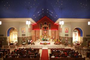 La parroquia de San Pancracio, durante la misa del 14 de septiembre.