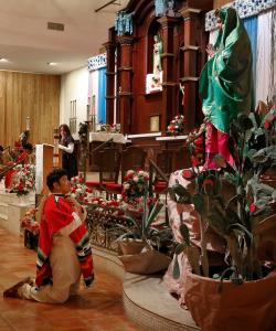 En la misa de clausura el 12 de diciembre se representó la aparición de la Virgen de Guadalupe a San Juan Diego. Foto: Karen Callaway/Católico