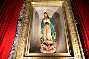 Escultura de la Virgen Peregrina en Des Plaines el 27 de agosto. Foto: Javier García/Católico