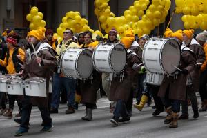 Miembros de la banda de la Escuela Secundaria Carmel en Mundelein se unieron a miles de participantes en la Marcha por la Vida de Chicago el 14 de enero. Foto: Karen Callaway/Católico.